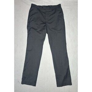 Calvin Klein Men’s 34W 32L Slim Fit Stretch Flat Front Dress Pants, Gray
